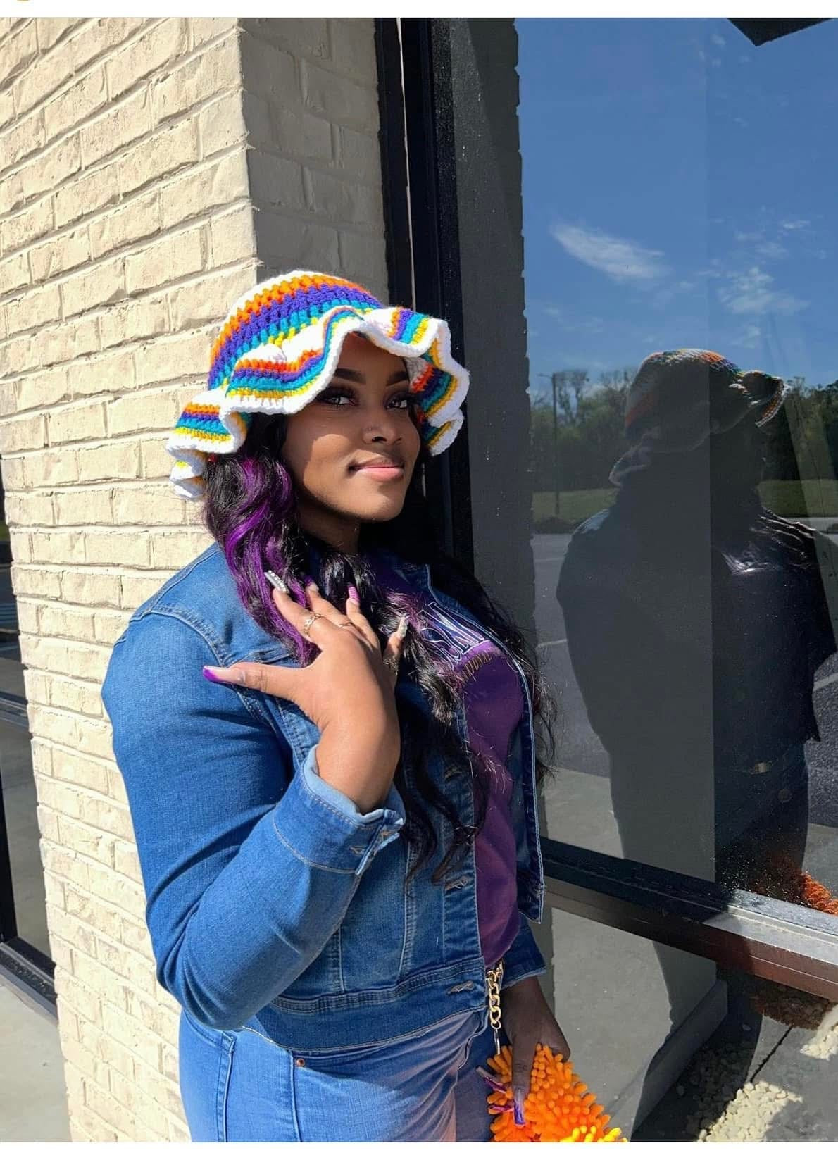 Crochet Ruffled Bucket Hat