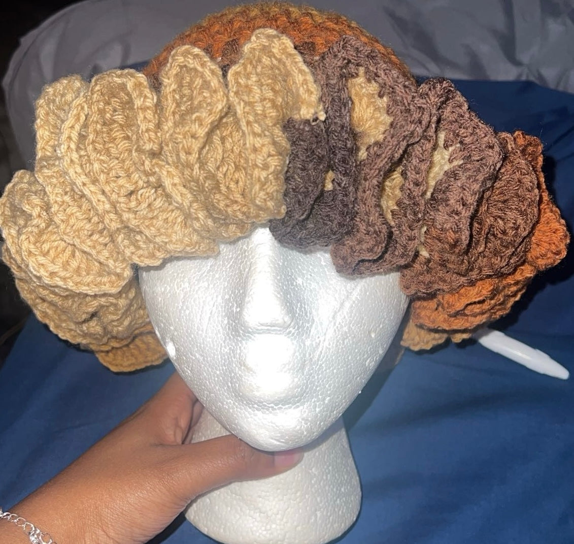 Crochet Ruffled Bucket Hat