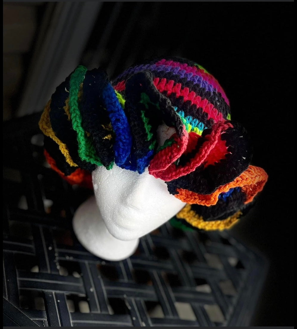 Crochet Ruffled Bucket Hat